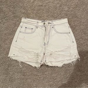 White Denim Shorts